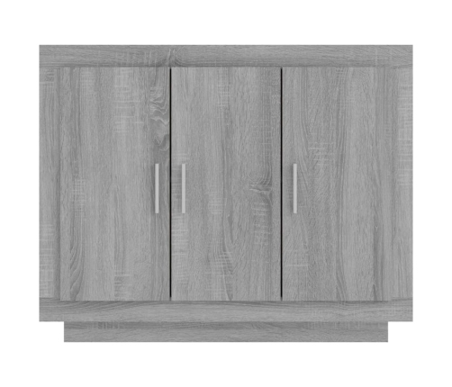 Aparador de madera contrachapada gris Sonoma 92x35x75 cm