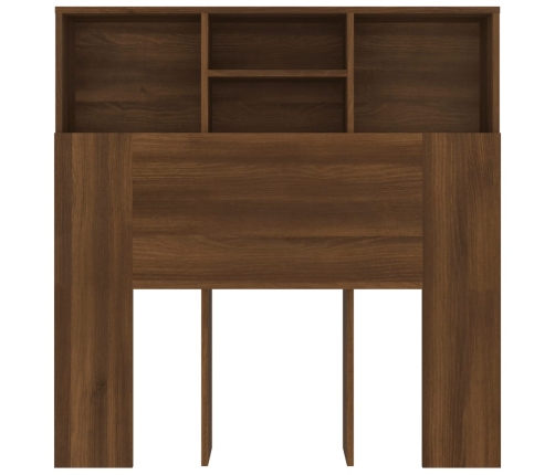 Mueble cabecero marrón roble 100x19x103,5 cm