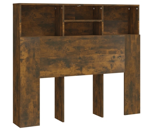 Mueble cabecero roble ahumado 120x19x103,5 cm