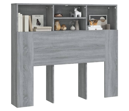 Mueble cabecero gris Sonoma 120x19x103,5 cm