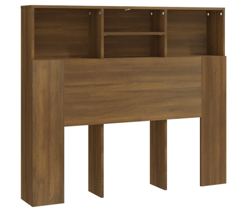 vidaXL Mueble cabecero marrón roble 120x19x103,5 cm