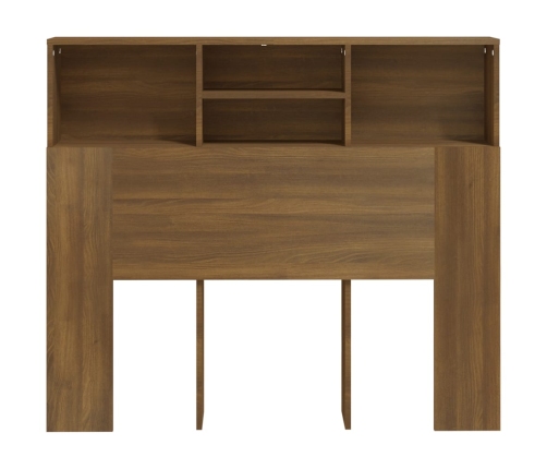 vidaXL Mueble cabecero marrón roble 120x19x103,5 cm