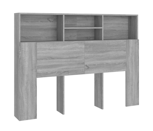 vidaXL Mueble cabecero gris Sonoma 140x19x103,5 cm