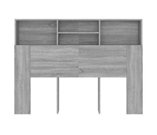 vidaXL Mueble cabecero gris Sonoma 140x19x103,5 cm