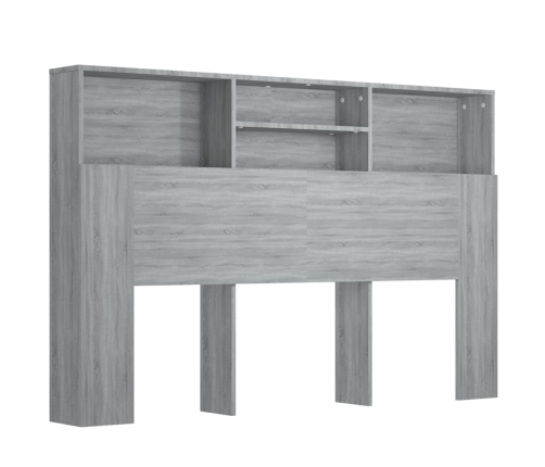 Mueble cabecero color gris Sonoma 160x19x103,5 cm