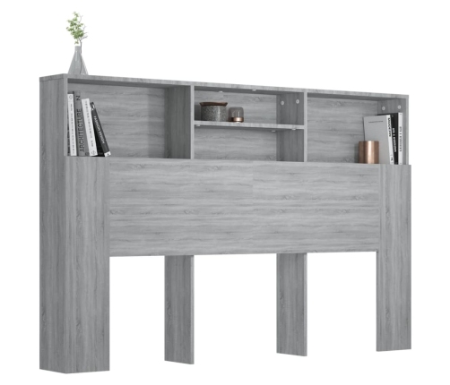 vidaXL Mueble cabecero color gris Sonoma 160x19x103,5 cm