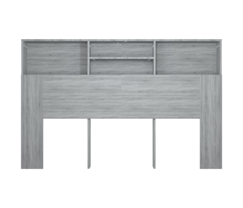 vidaXL Mueble cabecero color gris Sonoma 160x19x103,5 cm