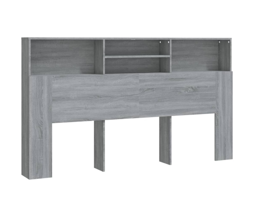 Mueble cabecero gris Sonoma 180x19x103,5 cm