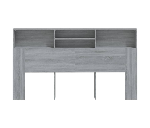 Mueble cabecero gris Sonoma 180x19x103,5 cm