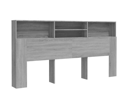 Mueble cabecero color gris Sonoma 200x19x103,5 cm