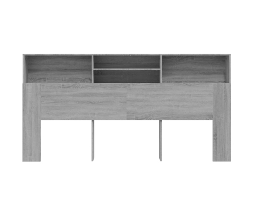 Mueble cabecero color gris Sonoma 200x19x103,5 cm