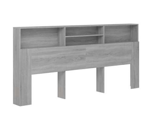 vidaXL Mueble cabecero color gris Sonoma 220x19x103,5 cm