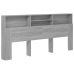 vidaXL Mueble cabecero color gris Sonoma 220x19x103,5 cm