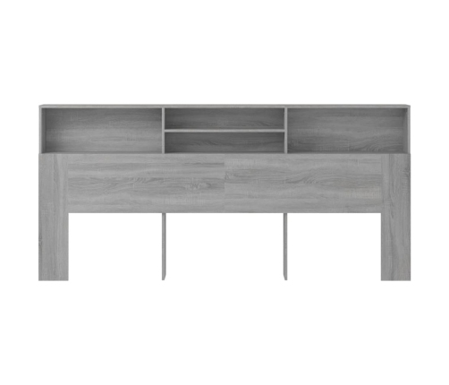 vidaXL Mueble cabecero color gris Sonoma 220x19x103,5 cm