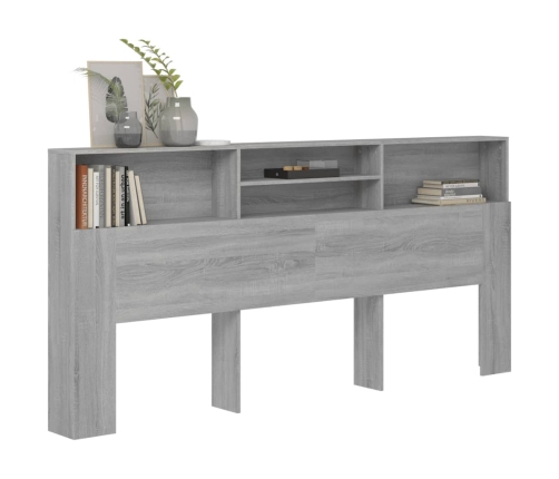 vidaXL Mueble cabecero color gris Sonoma 220x19x103,5 cm