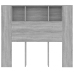 vidaXL Mueble cabecero gris Sonoma 120x18,5x102,5 cm