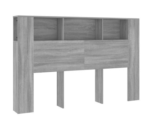 vidaXL Mueble cabecero gris Sonoma 160x18,5x104,5 cm