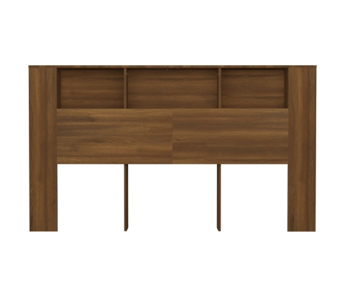 Mueble cabecero roble marrón 180x18,5x104,5 cm