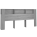 Mueble cabecero color gris Sonoma 220x18,5x104,5 cm