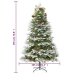 Árbol de Navidad con luces y piñas PVC PE verde 195 cm