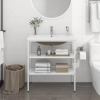 Estructura de baño con lavabo incorporado hierro blanco