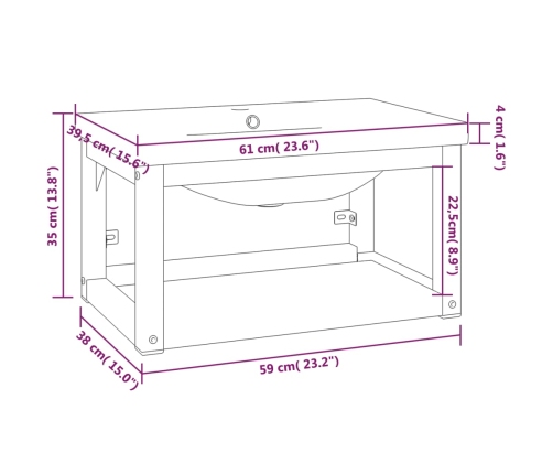 Estructura de baño con lavabo incorporado hierro blanco