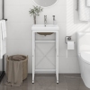 Estructura de baño con lavabo incorporado hierro blanco