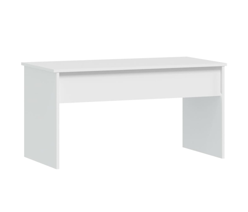 Mesa de centro madera contrachapada blanco 102x50,5x52,5x cm