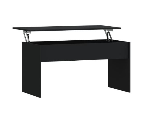 Mesa de centro madera de ingeniería negra 102x50,5x52,5 cm