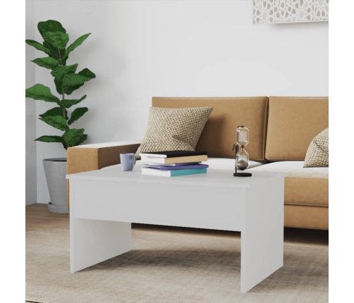 vidaXL Mesa de centro madera contrachapada blanco 80x50,5x41,5 cm