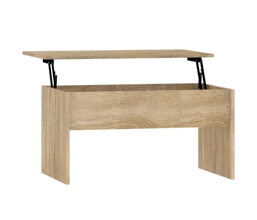 Mesa de centro madera ingeniería roble Sonoma 80x50,5x41,5 cm