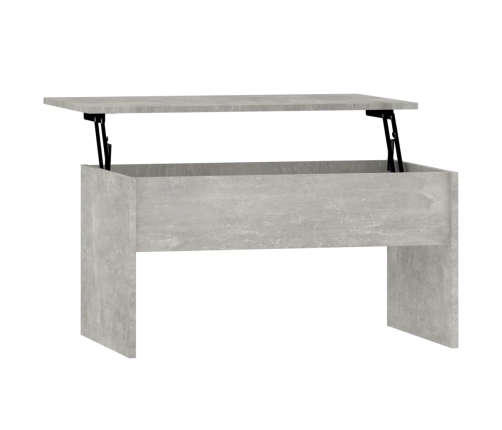 Mesa de centro madera ingeniería gris hormigón 80x50,5x41,5 cm