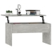 Mesa de centro madera ingeniería gris hormigón 80x50,5x41,5 cm