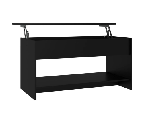 Mesa de centro madera de ingeniería negro 102x50x52,5 cm