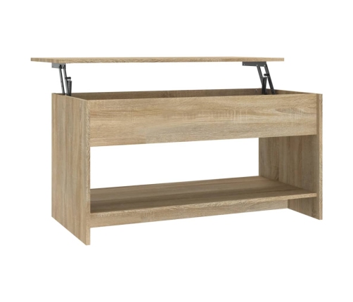 vidaXL Mesa de centro madera de ingeniería roble Sonoma 102x50x52,5 cm