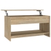 vidaXL Mesa de centro madera de ingeniería roble Sonoma 102x50x52,5 cm