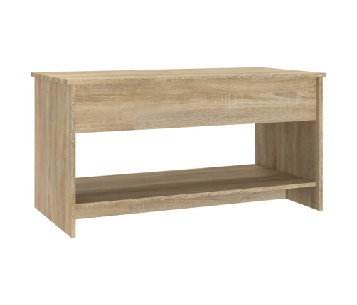 vidaXL Mesa de centro madera de ingeniería roble Sonoma 102x50x52,5 cm