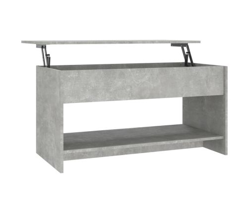 vidaXL Mesa de centro madera de ingeniería gris hormigón 102x50x52,5cm