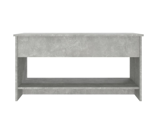 vidaXL Mesa de centro madera de ingeniería gris hormigón 102x50x52,5cm