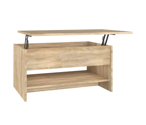 Mesa de centro madera contrachapada roble Sonoma 80x50x40 cm