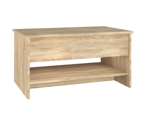 Mesa de centro madera contrachapada roble Sonoma 80x50x40 cm