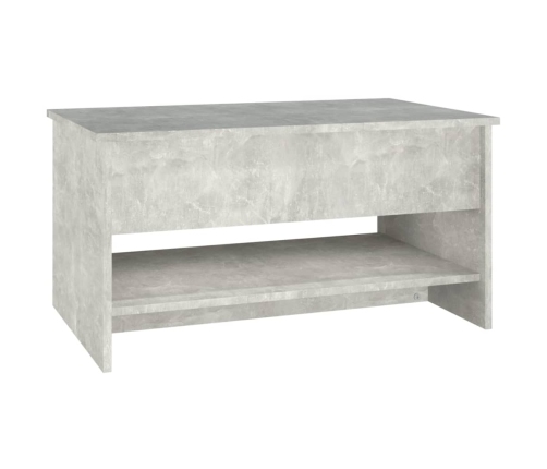 Mesa de centro madera contrachapada gris hormigón 80x50x40 cm