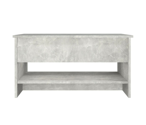 Mesa de centro madera contrachapada gris hormigón 80x50x40 cm