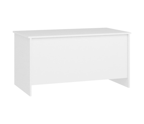 vidaXL Mesa de centro madera contrachapada blanco 102x55,5x52,5 cm