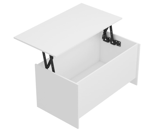 vidaXL Mesa de centro madera contrachapada blanco 102x55,5x52,5 cm