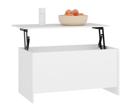 vidaXL Mesa de centro madera contrachapada blanco 102x55,5x52,5 cm