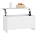 vidaXL Mesa de centro madera contrachapada blanco 102x55,5x52,5 cm