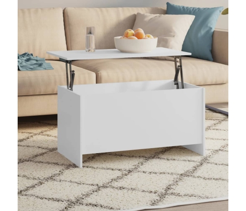 vidaXL Mesa de centro madera contrachapada blanco 102x55,5x52,5 cm