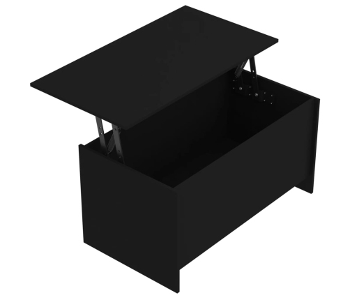 Mesa de centro madera de ingeniería negro 102x55,5x52,5 cm