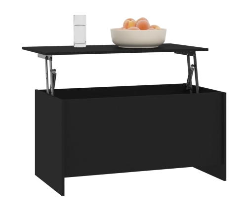 Mesa de centro madera de ingeniería negro 102x55,5x52,5 cm